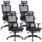 Contemporary High Back Office Chair Mesh Computer Chair Ergonomic Task Chair Black 4 Piece Set Clearhalo 'furn' 'furn_office_chair' 'Furniture' 'Office Chairs' 'Office Furniture' 'office_chair' 6173119