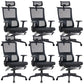 Contemporary High Back Office Chair Mesh Computer Chair Ergonomic Task Chair Black 6 Piece Set Clearhalo 'furn' 'furn_office_chair' 'Furniture' 'Office Chairs' 'Office Furniture' 'office_chair' 6173121