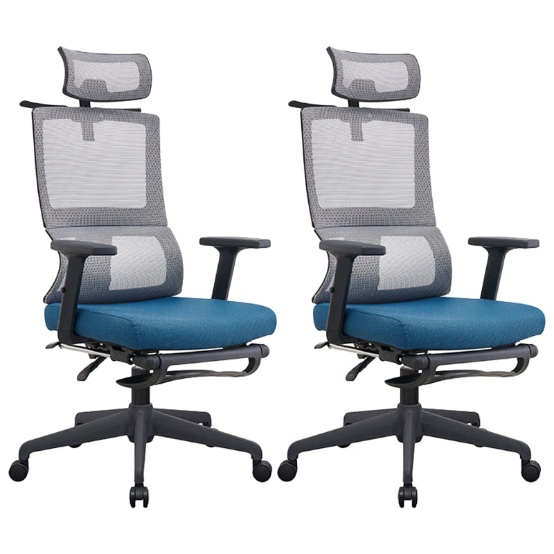 Contemporary High Back Office Chair Mesh Computer Chair Ergonomic Task Chair Blue 2 Piece Set Clearhalo 'furn' 'furn_office_chair' 'Furniture' 'Office Chairs' 'Office Furniture' 'office_chair' 6173126