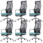 Fixed Arms Desk Chair Microfiber Desk High Back Chair Swivel Ergonomic