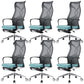 Fixed Arms Desk Chair Microfiber Desk High Back Chair Swivel Ergonomic