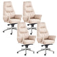 29" Wide Contemporary Managers Chair White Leather Executive Chair