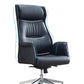 24" Wide Contemporary Managers Chair Black Leather Executive Chair Clearhalo 'furn' 'furn_office_chair' 'Furniture' 'Office Chairs' 'Office Furniture' 'office_chair' 6173217