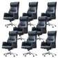 24" Wide Contemporary Managers Chair Black Leather Executive Chair Microfiber Leather 8 Piece Set Clearhalo 'furn' 'furn_office_chair' 'Furniture' 'Office Chairs' 'Office Furniture' 'office_chair' 6173224