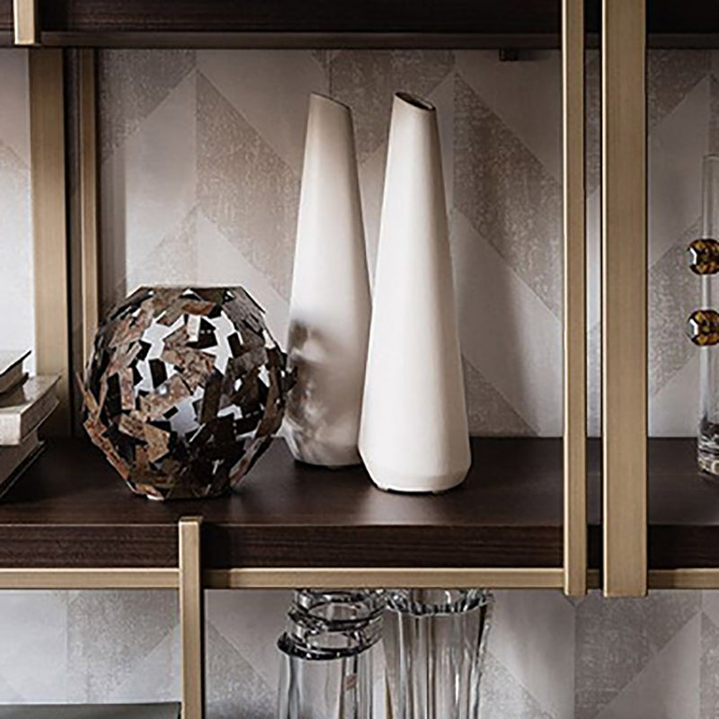 Estantería urbana Gold Metal Open Back estantería con estantes para sala de estar