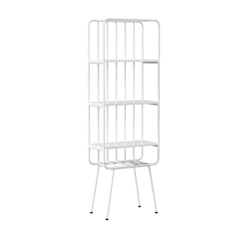 4 Shelves Standard Bookshelf Metal Modern Bookcase ,11.8" W X 70.9" H White Clearhalo 'Bookcases' 'furn' 'furn_bookcases' 'Furniture' 'Office Furniture' 6173402