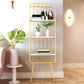 4 Shelves Standard Bookshelf Metal Modern Bookcase ,11.8" W X 70.9" H Clearhalo 'Bookcases' 'furn' 'furn_bookcases' 'Furniture' 'Office Furniture' 6173404