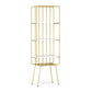 4 Shelves Standard Bookshelf Metal Modern Bookcase ,11.8" W X 70.9" H Gold Clearhalo 'Bookcases' 'furn' 'furn_bookcases' 'Furniture' 'Office Furniture' 6173405