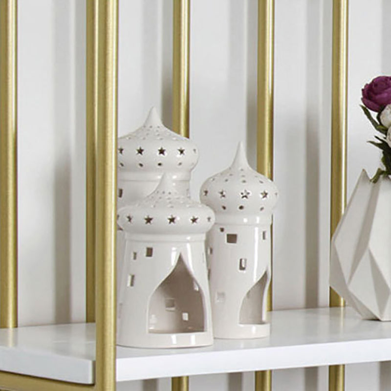 4 Shelves Standard Bookshelf Metal Modern Bookcase ,11.8" W X 70.9" H Clearhalo 'Bookcases' 'furn' 'furn_bookcases' 'Furniture' 'Office Furniture' 6173410