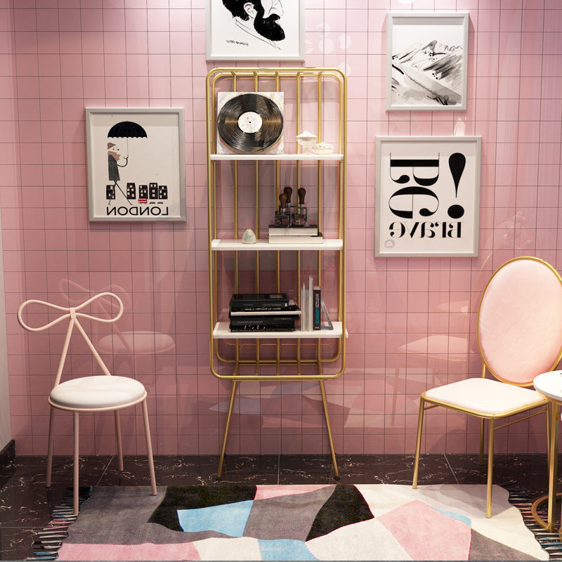 4 Shelves Standard Bookshelf Metal Modern Bookcase ,11.8" W X 70.9" H Clearhalo 'Bookcases' 'furn' 'furn_bookcases' 'Furniture' 'Office Furniture' 6173413