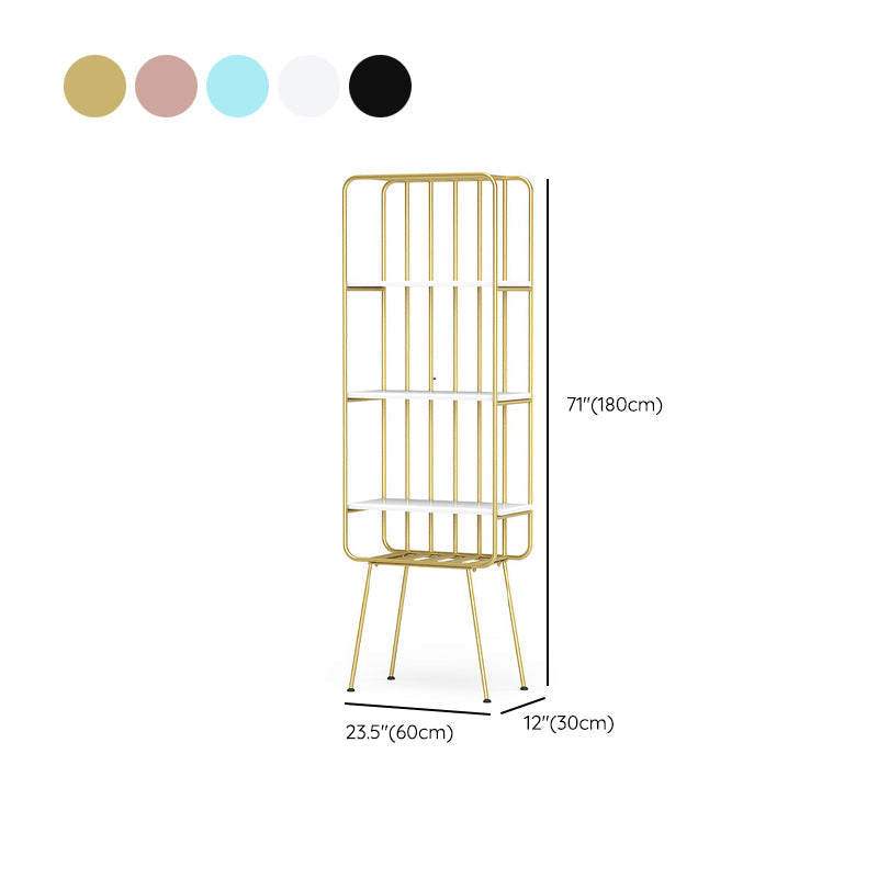 4 Shelves Standard Bookshelf Metal Modern Bookcase ,11.8" W X 70.9" H Clearhalo 'Bookcases' 'furn' 'furn_bookcases' 'Furniture' 'Office Furniture' 6173419