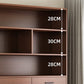 Libreria in legno ingegnerizzato multi -scaffali standard moderno libreria, 9,5 "w x 71,3" h