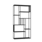 Contemporary Metal Bookshelf Etagere Shelf Bookcase for Study Room 11.8" W 35.4"L x 11.8"W x 70.9"H Black Clearhalo 'Bookcases' 'furn' 'furn_bookcases' 'Furniture' 'Office Furniture' 6173439