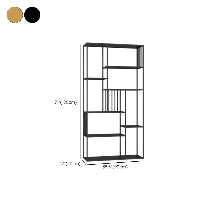 Contemporary Metal Bookshelf Etagere Shelf Bookcase for Study Room 11.8" W Clearhalo 'Bookcases' 'furn' 'furn_bookcases' 'Furniture' 'Office Furniture' 6173451