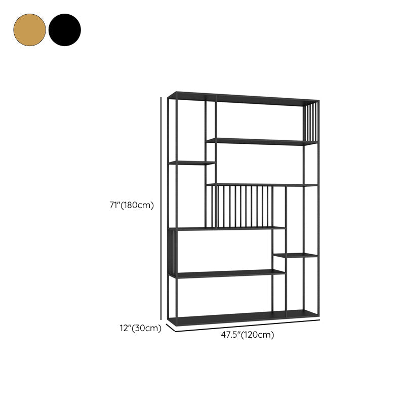 Contemporary Metal Bookshelf Etagere Shelf Bookcase for Study Room 11.8" W Clearhalo 'Bookcases' 'furn' 'furn_bookcases' 'Furniture' 'Office Furniture' 6173452