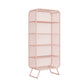 Contemporary Standard Metal Bookcase Closed Back Bookshelf with Rectangular Shelves 31"L x 16"W x 71"H Pink Clearhalo 'Bookcases' 'furn' 'furn_bookcases' 'Furniture' 'Office Furniture' 6173458