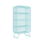 Contemporary Standard Metal Bookcase Closed Back Bookshelf with Rectangular Shelves 23.6"L x 11.8"W x 59.1"H Blue Clearhalo 'Bookcases' 'furn' 'furn_bookcases' 'Furniture' 'Office Furniture' 6173467