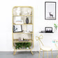 Contemporary Standard Metal Bookcase Closed Back Bookshelf with Rectangular Shelves Clearhalo 'Bookcases' 'furn' 'furn_bookcases' 'Furniture' 'Office Furniture' 6173472
