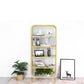 Contemporary Standard Metal Bookcase Closed Back Bookshelf with Rectangular Shelves Clearhalo 'Bookcases' 'furn' 'furn_bookcases' 'Furniture' 'Office Furniture' 6173474