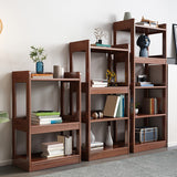 Etagere Contemporary Bookcase Wooden Bookshelf with Rectangular Shelves