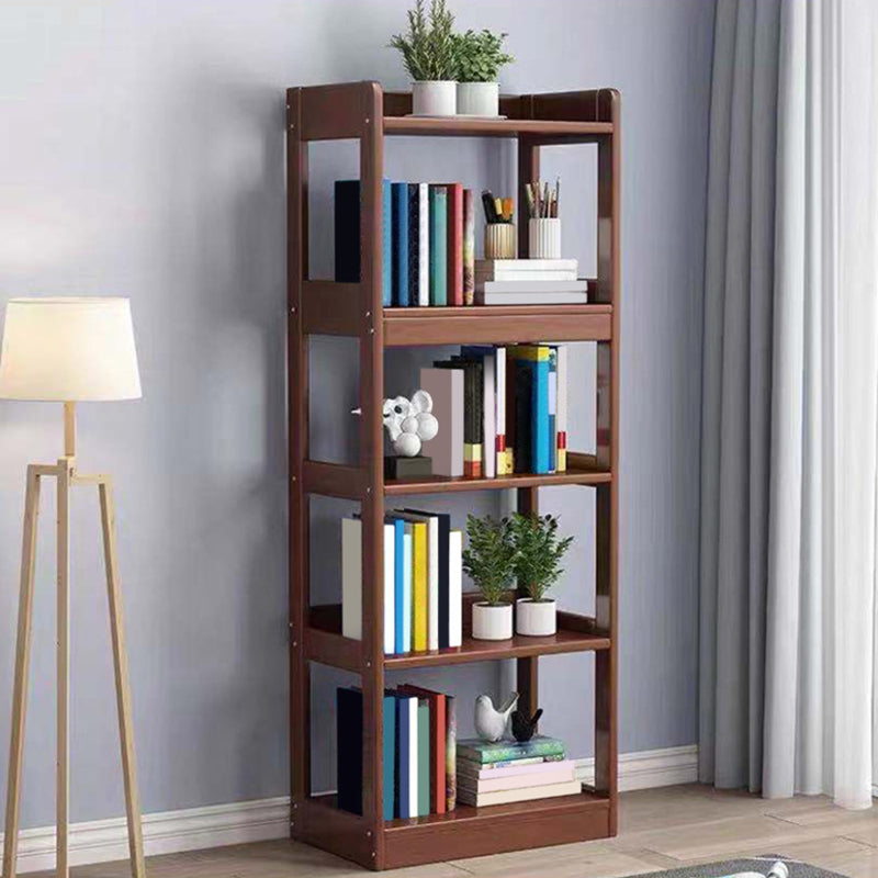 Etagere Contemporary Bookcase Wooden Bookshelf with Rectangular Shelves