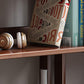 Etagere Contemporary Bookcase Wooden Bookshelf with Rectangular Shelves