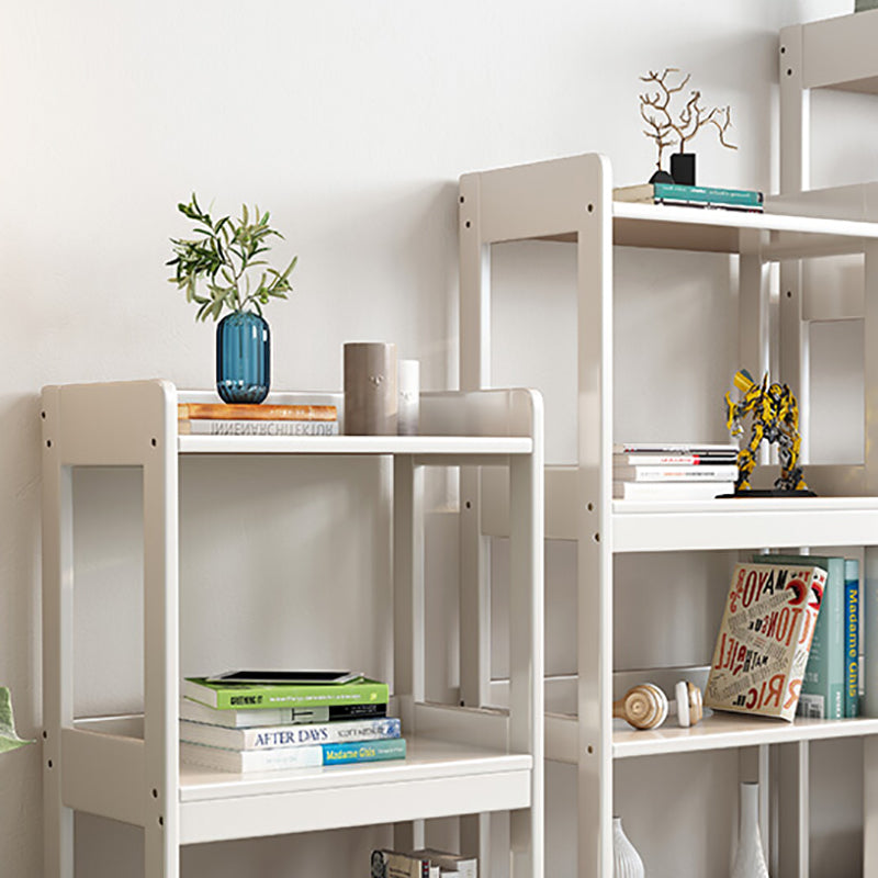 Etagere Contemporary Bookcase Wooden Bookshelf with Rectangular Shelves