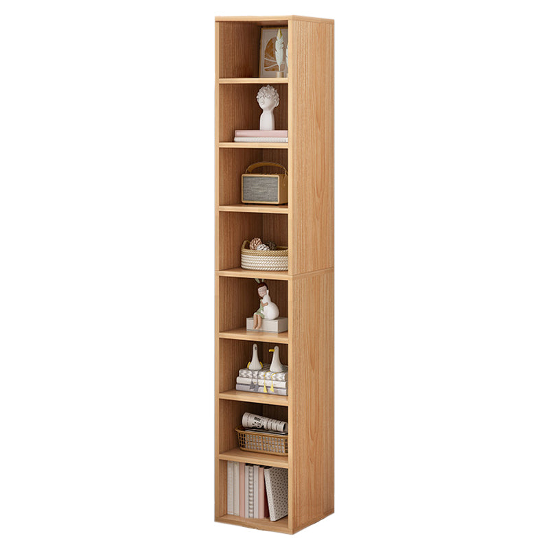 Modern Standard Bookshelf Wood Engineered Bookcase with Rectangular Shelves 12.9"L x 11.8"W x 70.9"H Natural Cabinet Not Included Clearhalo 'Bookcases' 'furn' 'furn_bookcases' 'Furniture' 'Office Furniture' 6173571