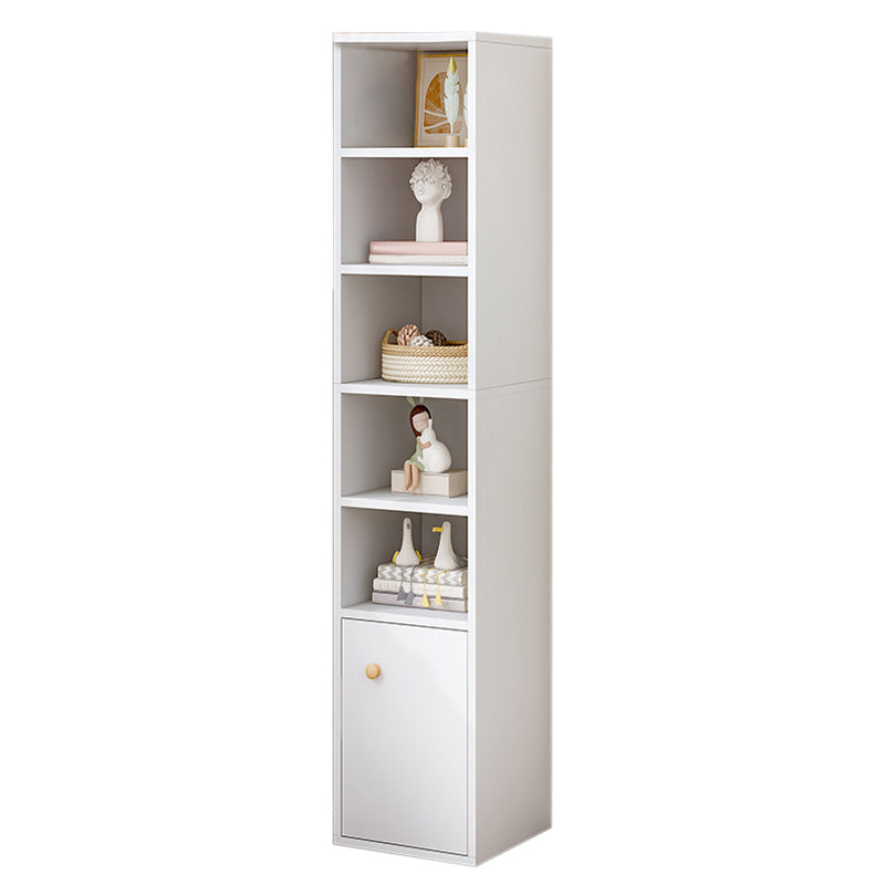 Modern Standard Bookshelf Wood Engineered Bookcase with Rectangular Shelves 12.9"L x 11.8"W x 59"H White 1 Clearhalo 'Bookcases' 'furn' 'furn_bookcases' 'Furniture' 'Office Furniture' 6173573