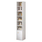 Modern Standard Bookshelf Wood Engineered Bookcase with Rectangular Shelves 12.9"L x 11.8"W x 70.9"H White 1 Clearhalo 'Bookcases' 'furn' 'furn_bookcases' 'Furniture' 'Office Furniture' 6173575