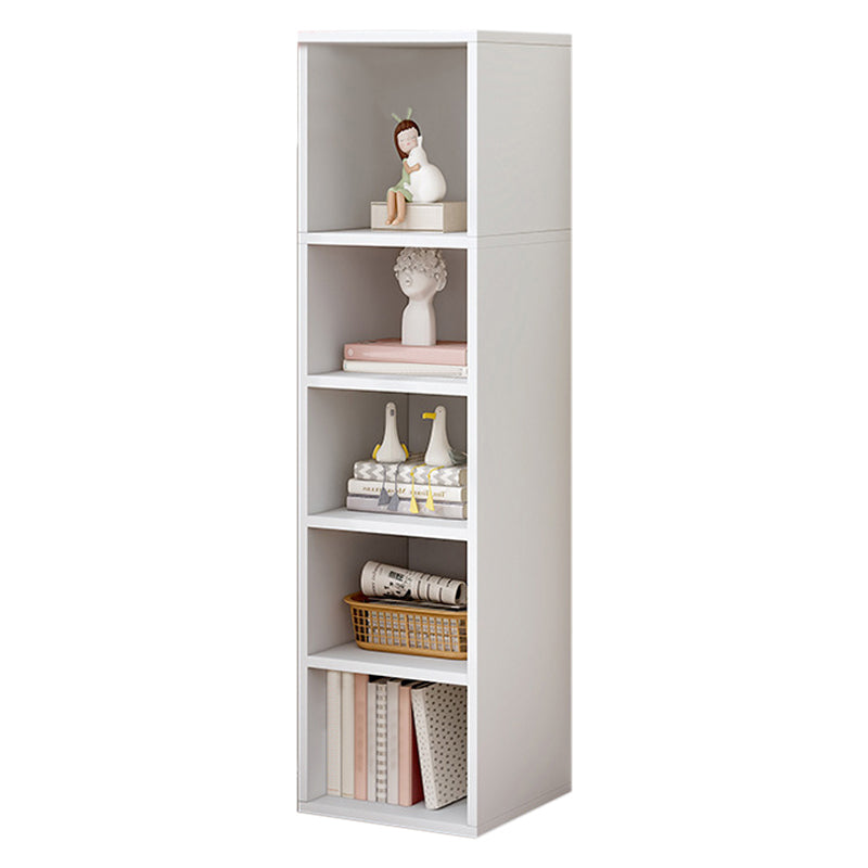 Modern Standard Bookshelf Wood Engineered Bookcase with Rectangular Shelves 12.9"L x 11.8"W x 47.2"H White Cabinet Not Included Clearhalo 'Bookcases' 'furn' 'furn_bookcases' 'Furniture' 'Office Furniture' 6173584