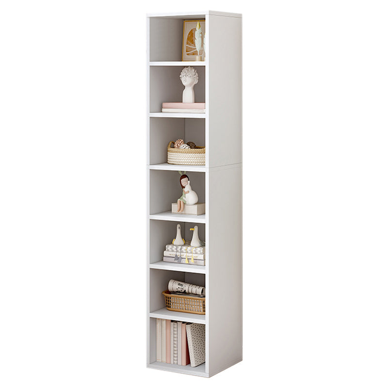 Modern Standard Bookshelf Wood Engineered Bookcase with Rectangular Shelves 12.9"L x 11.8"W x 59"H White Cabinet Not Included Clearhalo 'Bookcases' 'furn' 'furn_bookcases' 'Furniture' 'Office Furniture' 6173586
