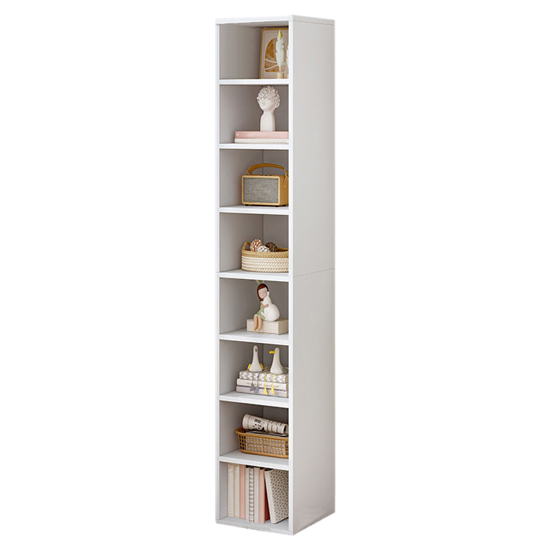 Modern Standard Bookshelf Wood Engineered Bookcase with Rectangular Shelves 12.9"L x 11.8"W x 70.9"H White Cabinet Not Included Clearhalo 'Bookcases' 'furn' 'furn_bookcases' 'Furniture' 'Office Furniture' 6173587