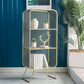 Etagere Closed Back Shelf Bookcase Vertical Metal Book Shelf for Home