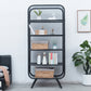 Etagere Closed Back Shelf Bookcase Vertical Metal Book Shelf for Home