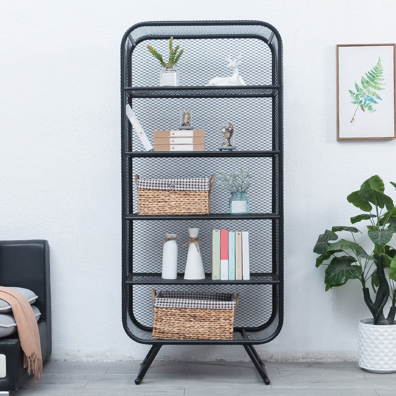 Etagere Closed Back Shelf Bookcase Vertical Metal Book Shelf for Home