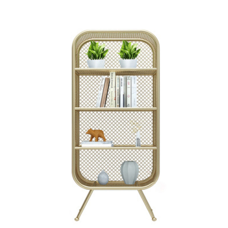 Etagere Closed Back Shelf Bookcase Vertical Metal Book Shelf for Home