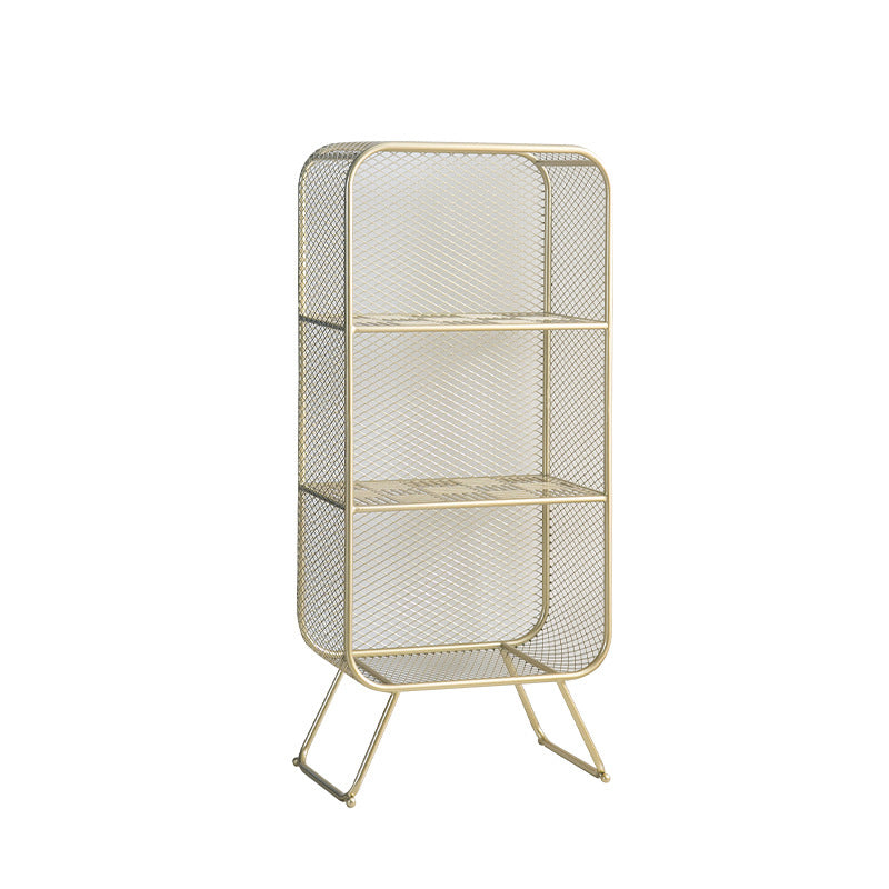 Etagere Closed Back Shelf Bookcase Vertical Metal Book Shelf for Home