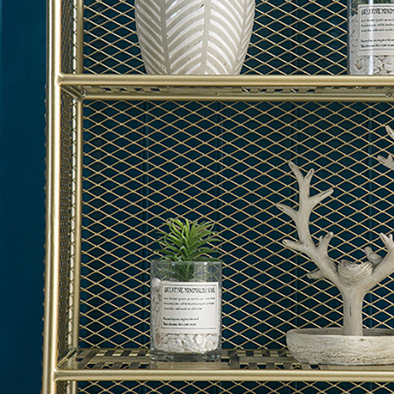 Etagere Closed Back Shelf Bookcase Vertical Metal Book Shelf for Home