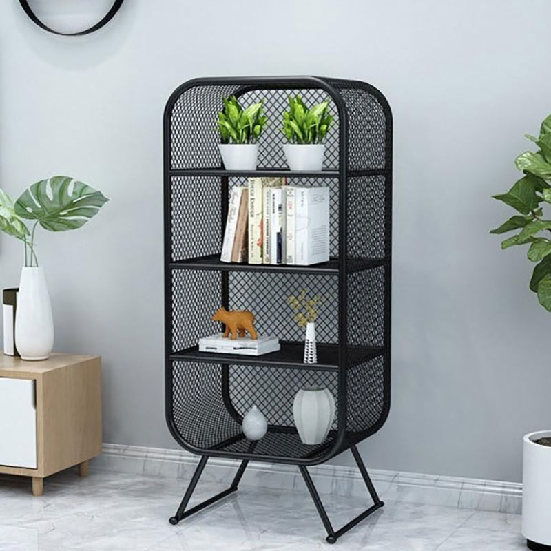 Etagere Closed Back Shelf Bookcase Vertical Metal Book Shelf for Home