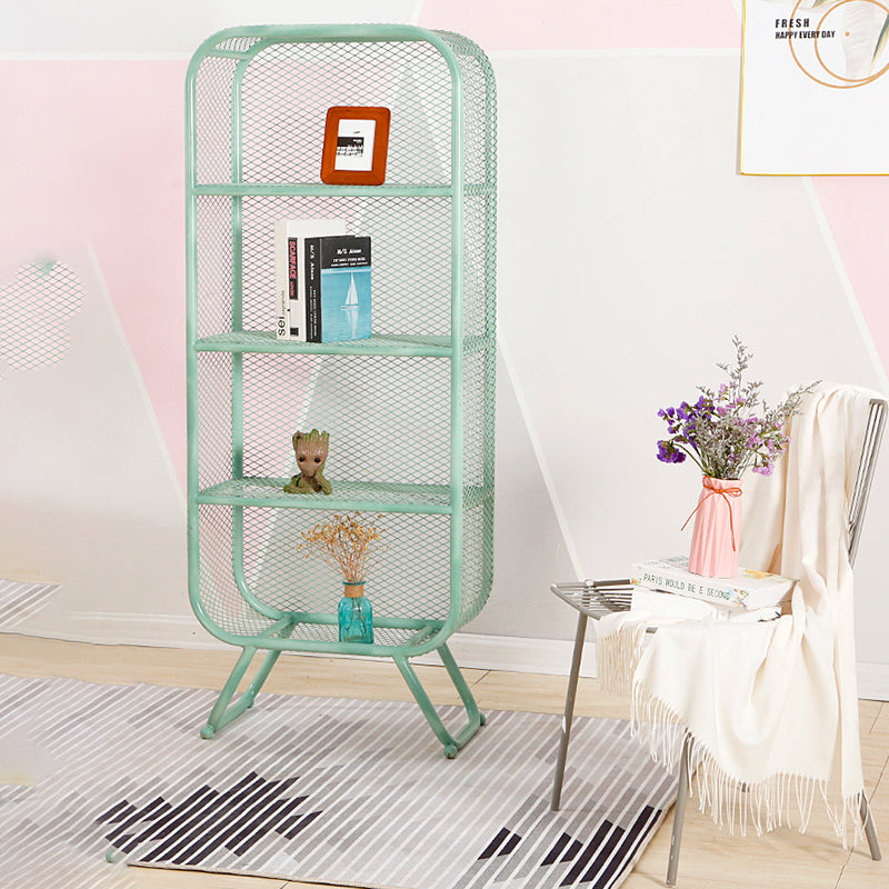 Etagere Closed Back Shelf Bookcase Vertical Metal Book Shelf for Home