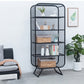 Etagere Closed Back Shelf Bookcase Vertical Metal Book Shelf for Home
