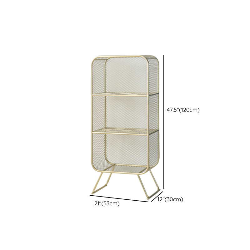 Etagere Closed Back Shelf Bookcase Vertical Metal Book Shelf for Home