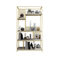 Metal and Wooden Bookshelf Vertical Open Etagere Bookcase with 5 Shelves