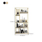 Metal and Wooden Bookshelf Vertical Open Etagere Bookcase with 5 Shelves
