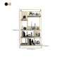 Metal and Wooden Bookshelf Vertical Open Etagere Bookcase with 5 Shelves