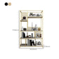Metal and Wooden Bookshelf Vertical Open Etagere Bookcase with 5 Shelves