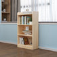 Modern Brown Shelf Bookcase Closed Back Wooden Book Shelf for Study Room