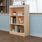 Modern Brown Shelf Bookcase Closed Back Wooden Book Shelf for Study Room