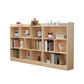 Modern Brown Shelf Bookcase Closed Back Wooden Book Shelf for Study Room